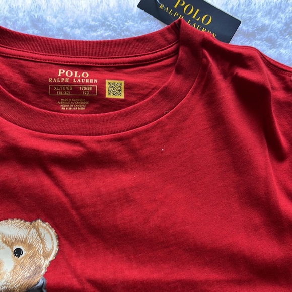 NWT Red Polo LS Holiday Shirt - Picture 3 of 3